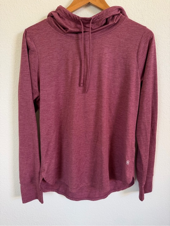 GAIAM Tops - GAIAM Heathered Rose Hooded Long Sleeve Top